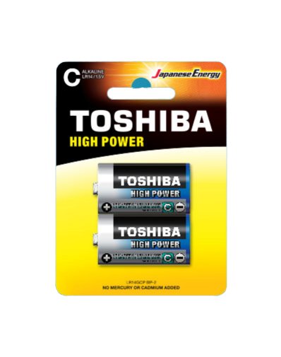Toshiba Pack 2 Batteries C 2 LR14 1.5V Alcalinas