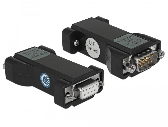 Delock 87687 Convertidor 1 X Serial RS-232 DB9 Female a 1 X Serial Ttl / Cmos 5V DB9 Male With Protection Esd