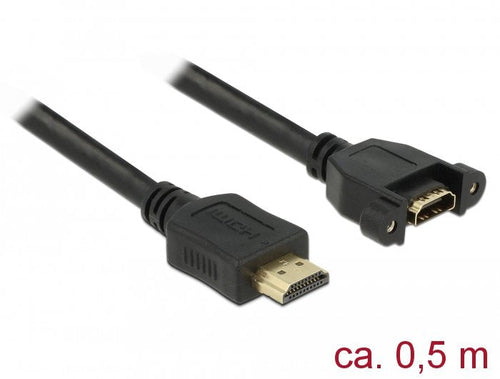 Delock 85463 HDMI Cable -a Male Hdmi-a Female Installation 4K 30 HZ 0,5M — image 1