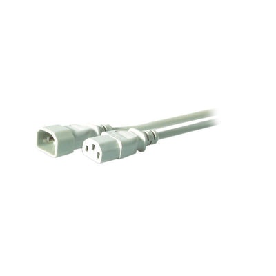 Cable Power 230V IEC-C13 Male / IEC-C14 Male 3M, Grey — image 1