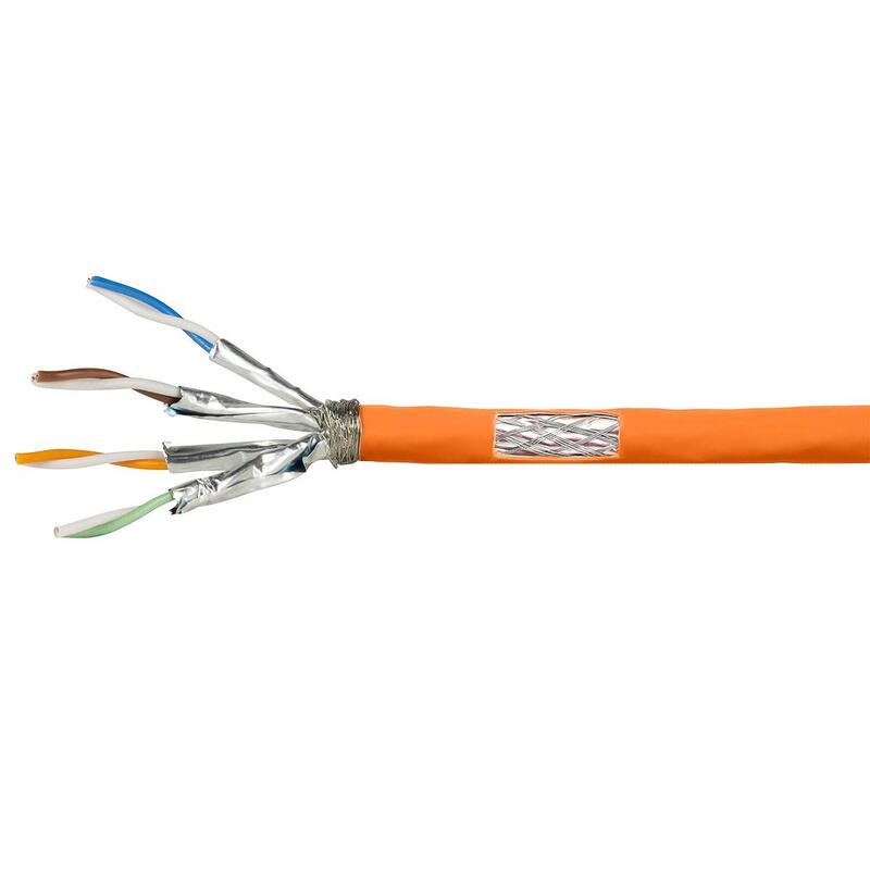 Logilink Cable CAT.7 600MHZ Installation 23 Awg Cca, S FTP 50M, Orange