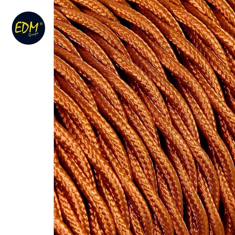 Cable Textil Trenzado 2X0,75MM C-12 Oro Seda 5M
