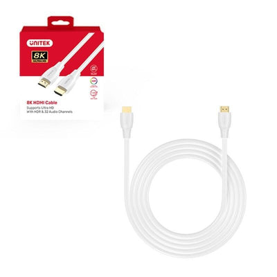 Unitek Cable HDMI 2.1 8K Hdr White 2M — image 1