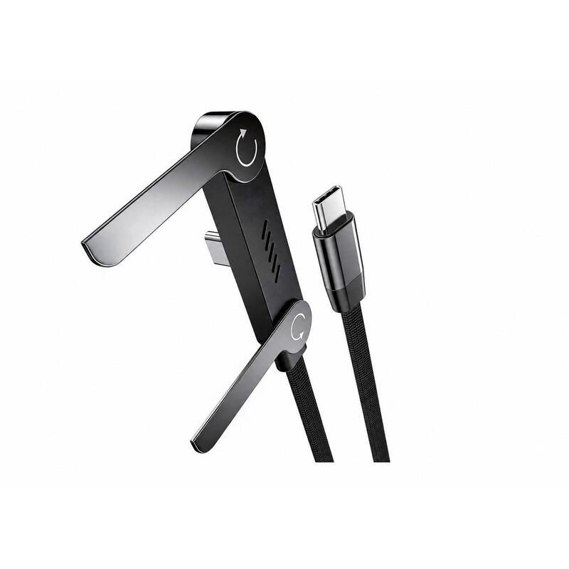 Vakoss USB Cable -c a USB-C TC-U570 With Función Stand 100W, 1M, Black