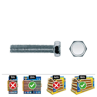 Celo Box 250 Unid. Screw Metrica Hexagonal Din/Ref 933 Ø6X25MM Zincado — image 1