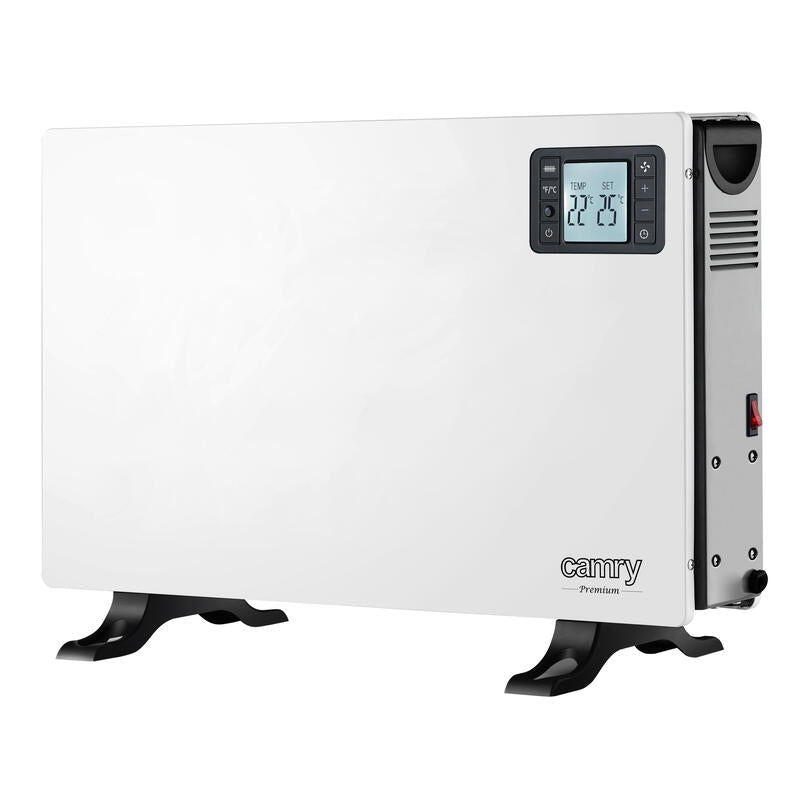 Camry Heater Convección Cr 7739 With Control Remote Lcd, 3 Potencias Calefacción: 750W-1250W-2000W, White