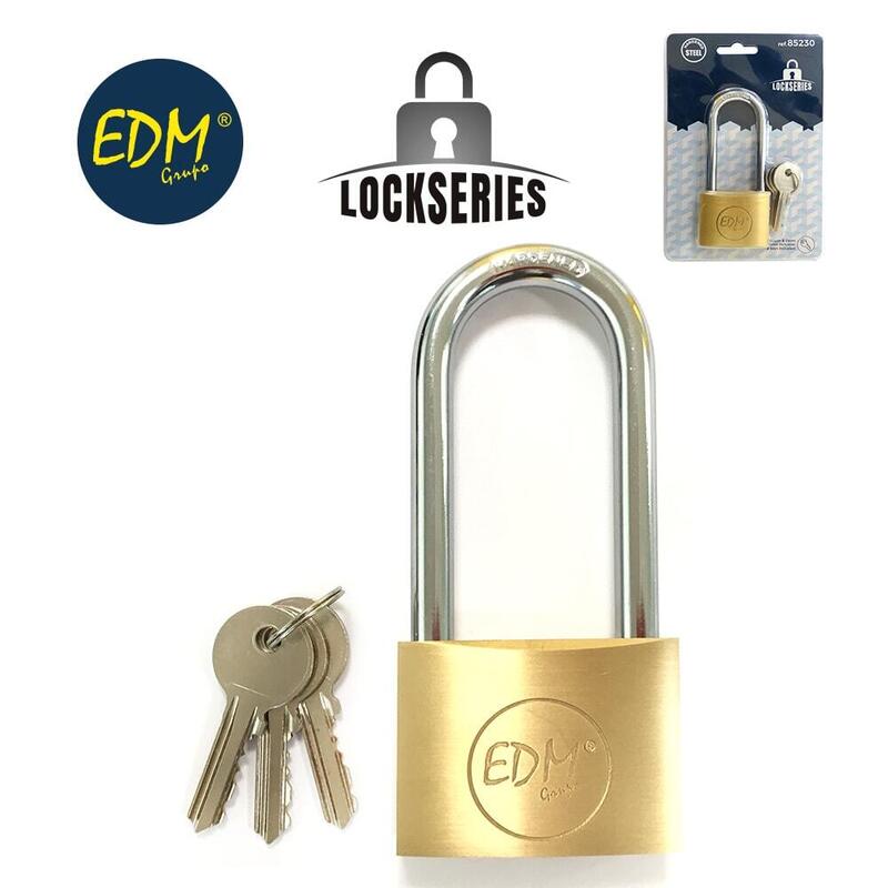 EDM Padlock Laton Arco Long 50X80MM Blíster