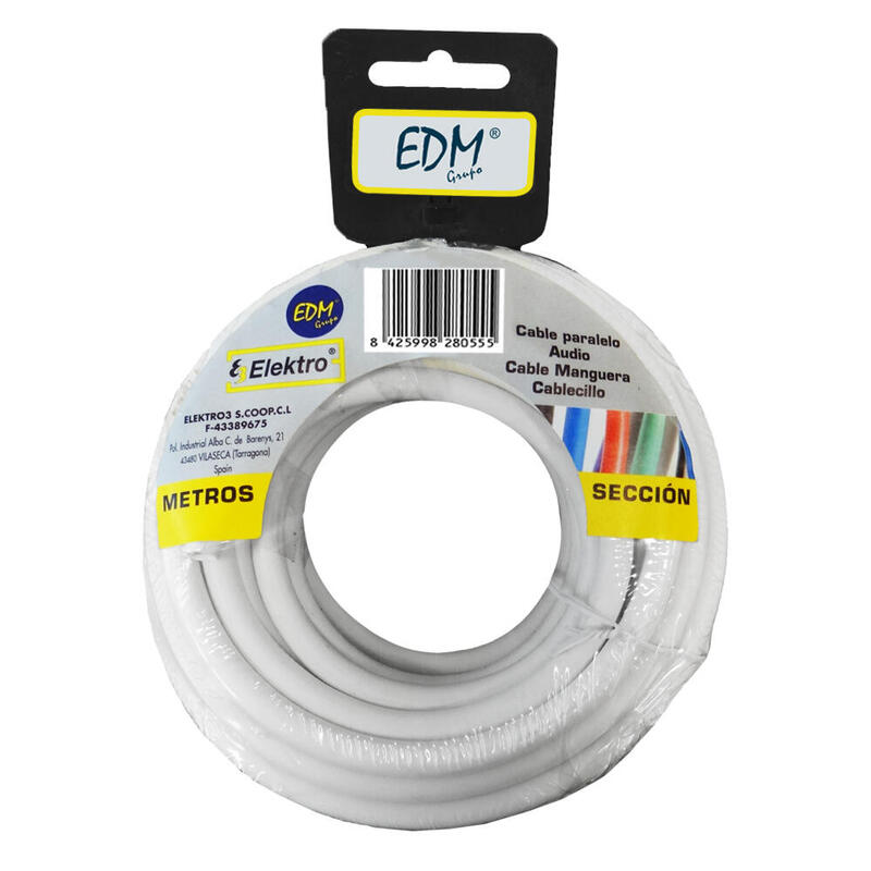 Film Roll Cable Paralelo 2X0,50MM White 20M (audio)