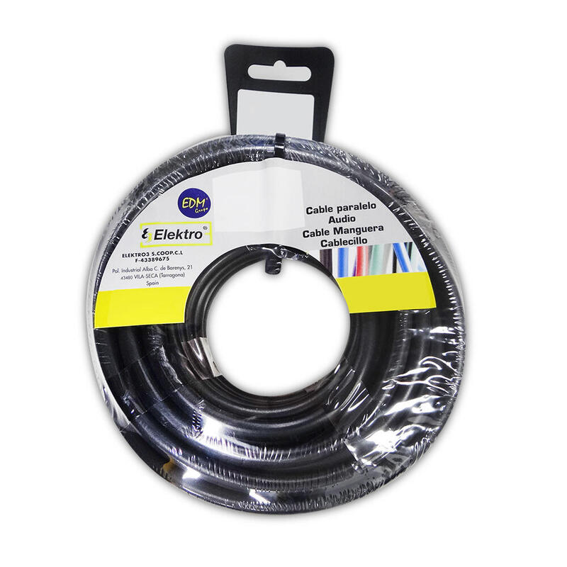 Film Roll Cablecillo Flexible 6MM Black Libre Halógenos 25M