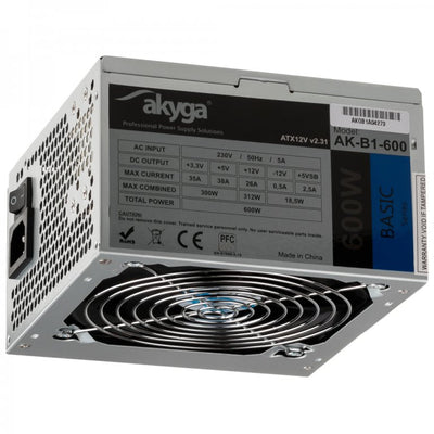 Akyga Power Supply Basic ATX 600W AK-B1-600 FAN12CM P4 3XSATA Pci- And — image 1