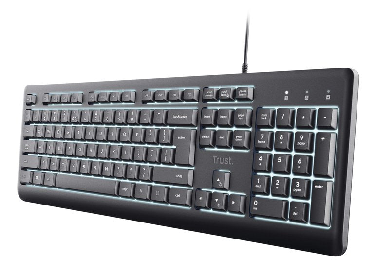Trust Primo Beleuchtete Keyboard Home / Office USB QWERTY English Ee. Uu. Black