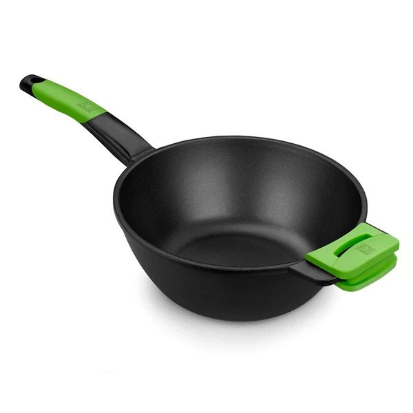 Bra Wok Prior A121471 28CM 4.2L Espesor 5.5MM Aluminium Fundido Teflon Non-stick Tirador Y Tirador Desmontable