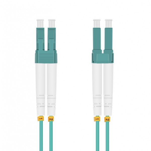 Helos Lwl Network Cable Lc/Lc Duplex 50/125?M OM3 Aqua 0,5M