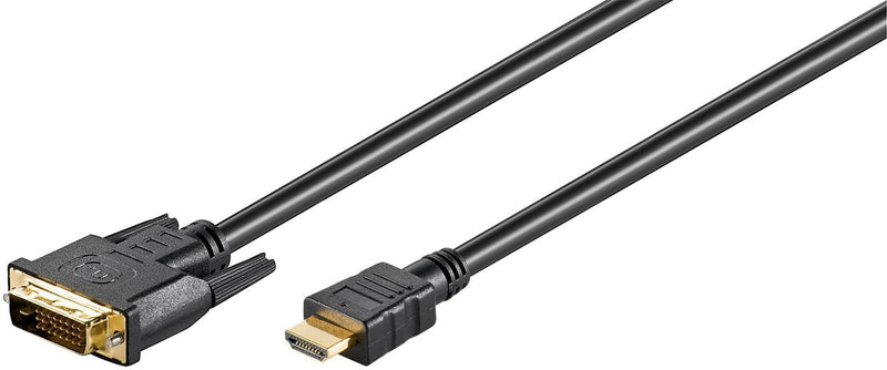 Microconnect HDM192411.8 Adapter Cable Vídeo 1,8M DVI-d HDMI Type a Standard Black