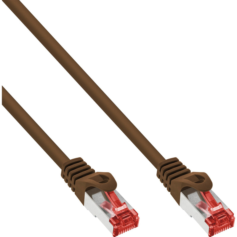 Inline Network Cable S/FTP Pimf CAT.6 250MHZ Pvc Brown Cobre 0.3M