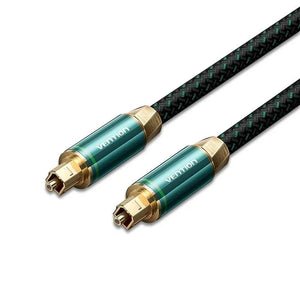 Vention Cotton Braided Optical Cabl Fiber Audio Cable 5M Green Coppe — image 1