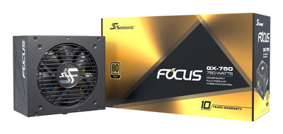 Seasonic Power Supply Focus GX-750 ATX3.0 Black 1X 12VHPWR, 2X Pcie, Gestión Cables, 750 Watts FOCUS-GX-750-V4 — image 1