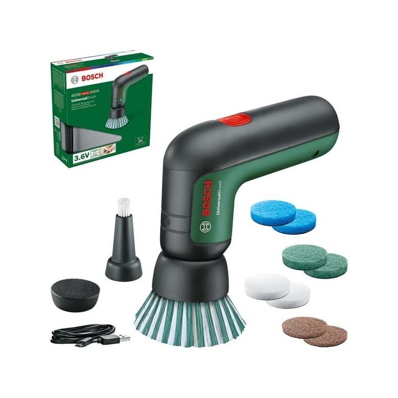 Bosch Brush Wireless Universalbrush Set, 3,6 Voltios, Angle Grinder Brushes Green/Black With Set Of Accesorios
