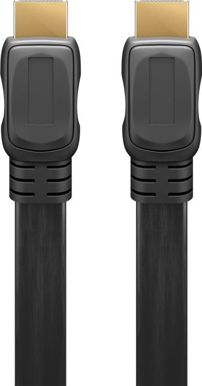 Goobay HDMI Cable a-a 3 Metres Black 4K 60HZ 10,2 Gbit/S Series 2.0 Flat — image 1