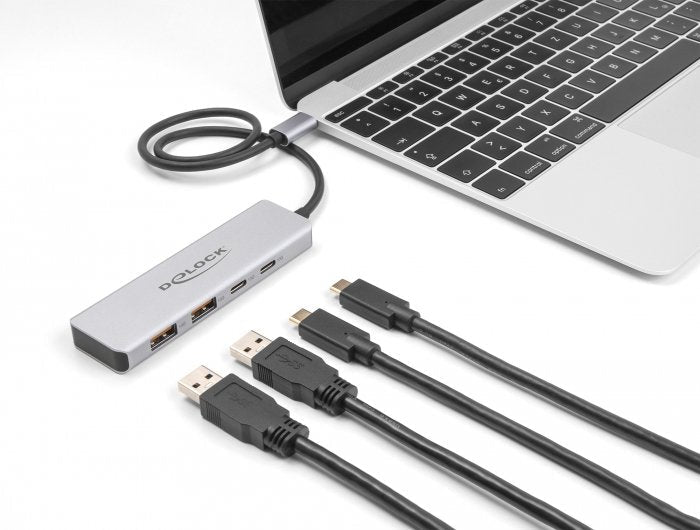 Delock USB 10Gbps USB Type-c Hub With 2 X USB Typ-a And 2 X USB Type-c