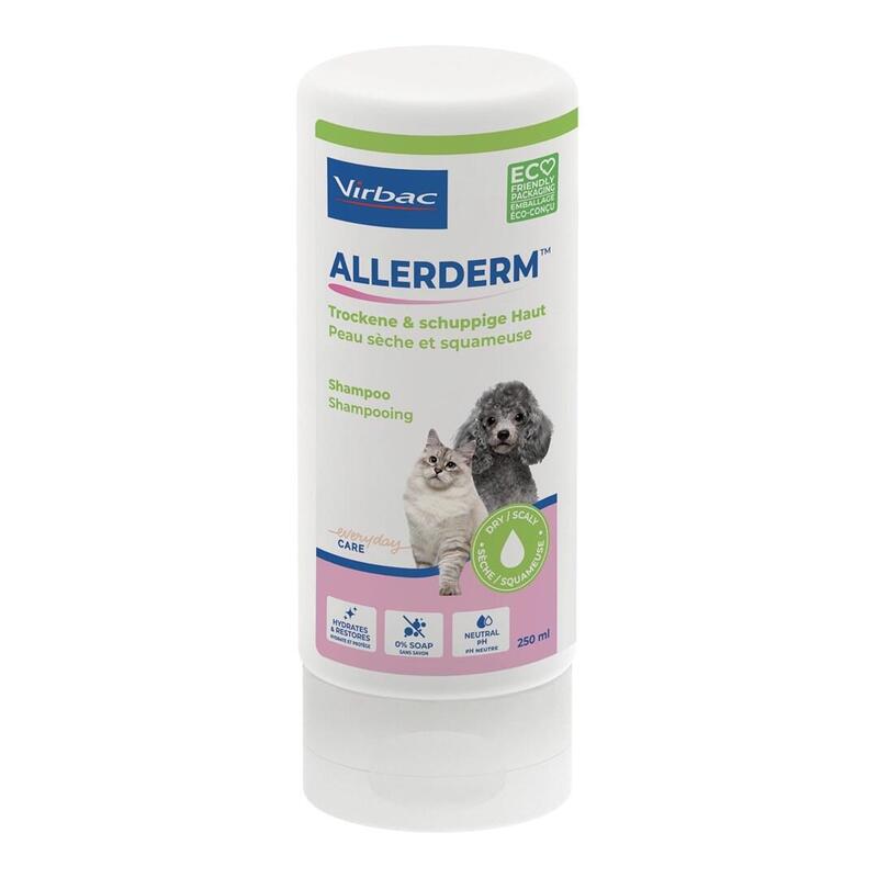 Shampoo Virbac Allerderm Leather Seca And Descamada Perros And Gatos, 250ML.