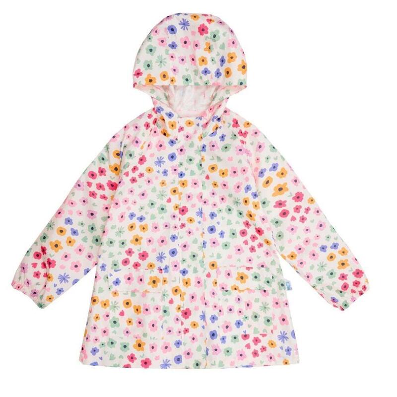 Chubasquero Espalda Extendable Flores M