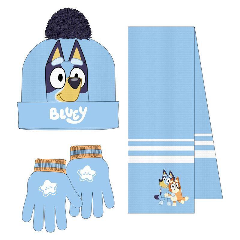 Set Gorro Gloves Braga Cuello Bluey
