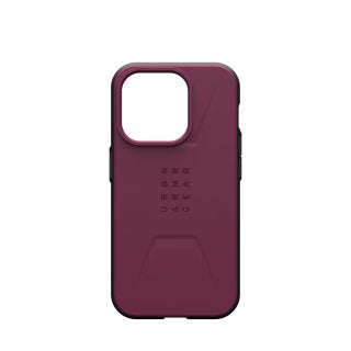 Uag Civilian Series Rugged Case For Apple Iphone 15 Pro [6.1-INCH] Civilian Bordeaux Housing Rear Phone Mobile