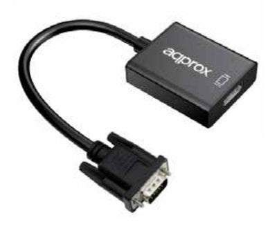 Approx Adapter VGA a HDMI APPC25 With Input Audio Conexiones VGA (in) / Jack 3.5 (in) / Micro — image 1