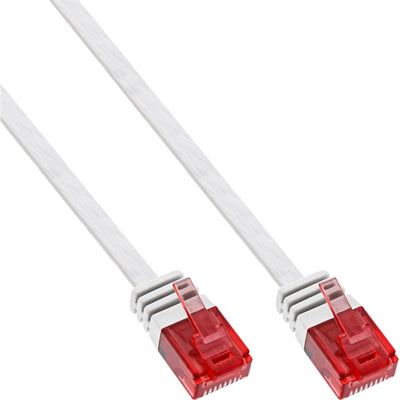 Inline Flat Ultraslim Network Cable U/UTP CAT.6 Gigabit Ready White 5M — image 1