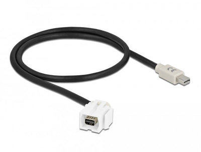 Delock Keystone Modul Mini DisplayPort Buchse 110° Mini DisplayPort Plug With Cable White — image 1