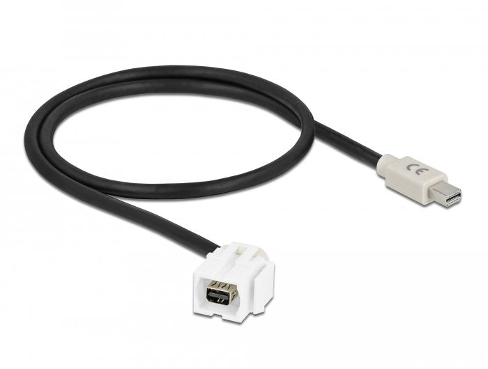 Delock Keystone Modul Mini DisplayPort Buchse 110° Mini DisplayPort Plug With Cable White