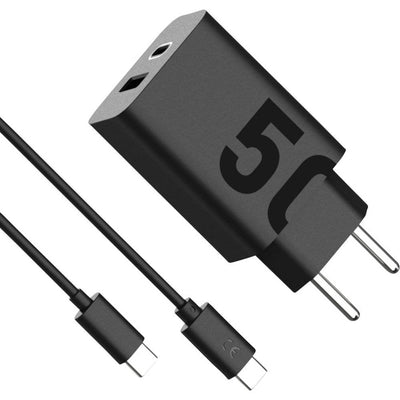 Motorola Charger Turbopower 50W Duo USB-C + USB-A C/ USB Cable -c, Black — image 1