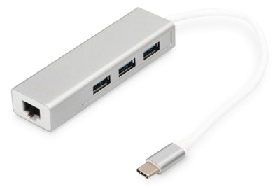 Digitus Converter Hub USB RJ-45 Gigabit 3x USB 3.0 Type-c 3 Ports USB a/H — image 1
