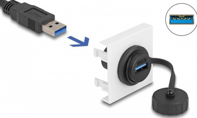 Easy 45MÓDULO Superspeed USB 5Gbps (USB 3.2 Gen 1) USB Type a Connector Female 45 X 45MM