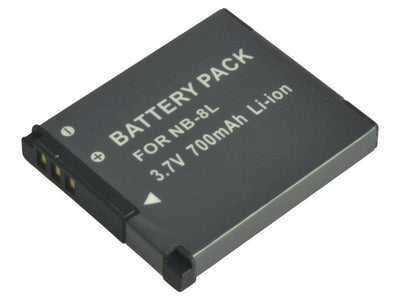 2-POWER Battery Digital 3.7V 700MAH Canon NB-8L DBI9946A — image 1