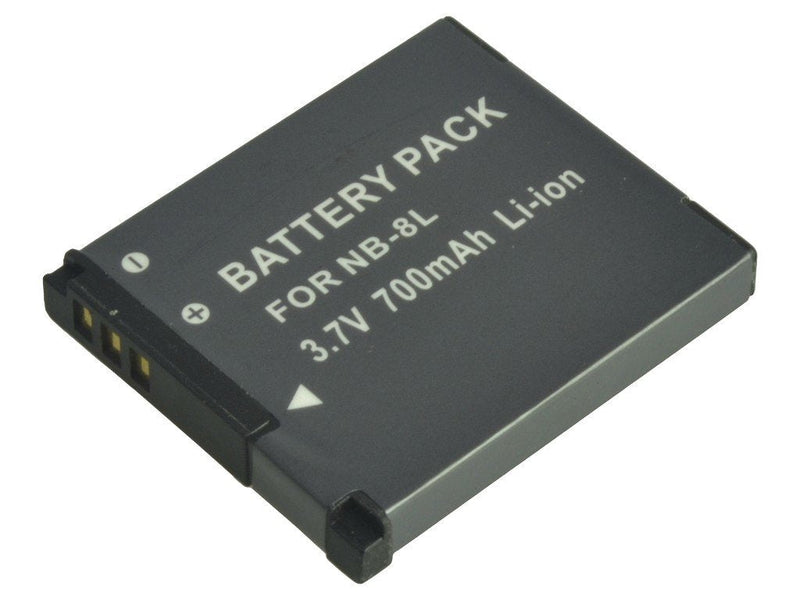 2-POWER Battery Digital 3.7V 700MAH Canon NB-8L DBI9946A