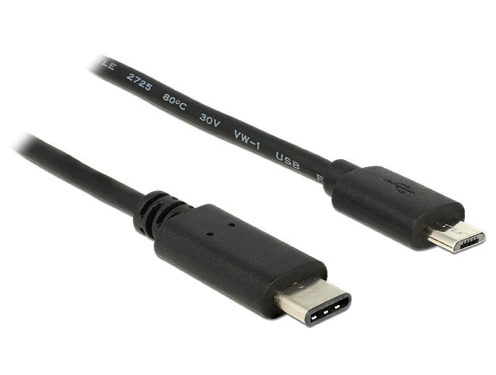 Delock 83602 USB Cable C - Micro-b M/M 1.00M Black