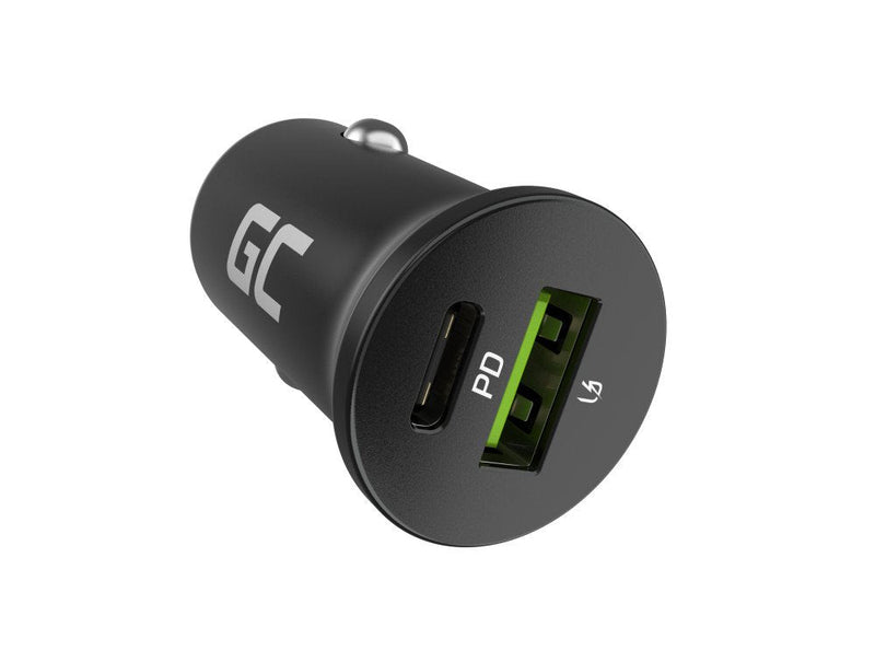 Green Cell Charger Gc CADM-GC-38AC USB 38W 1x USB-C USB-A Black Linterna, GPS