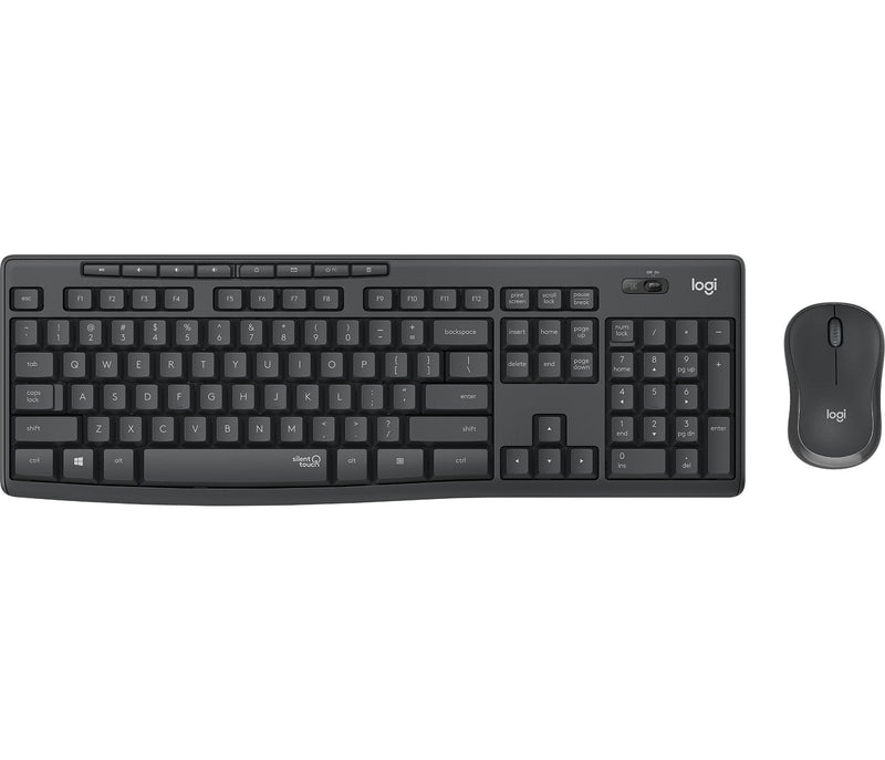 Logitech Keyboard Spanish + Mouse MK295 Silent Touch Black