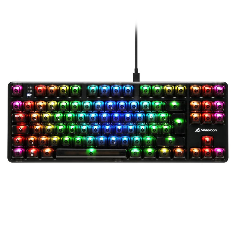 Sharkoon Crystal Shark, Keyboard Gaming Black Disposición de, Ktt 4044951040124