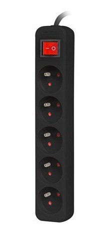 Lanberg Power Strip PS1-05E-0150-BK 5*TOMAS Schuko Protection Contra Sobretensiones Máximo Consumo 2500W IP20 — image 1