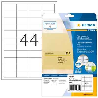 Herma 4680 Label Printer Transparent Label Printer Self-adhesive — image 1