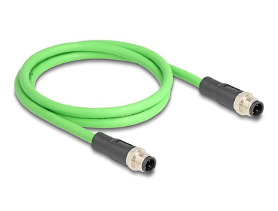 Delock 80416 Cable M12 Codificado D 4 Pin Male a Male Pur (tpu) 1M — image 1