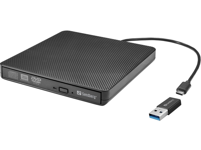 Sandberg USB-C/a Dvd Drive Unit Drive Óptico Dvd Super Multi Dl Black