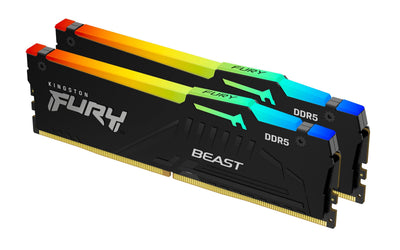 Kingston Memory DDR5 64GB 5600MT S CL40 DIMM Kit Of 2 Fury Beast RGB — image 1