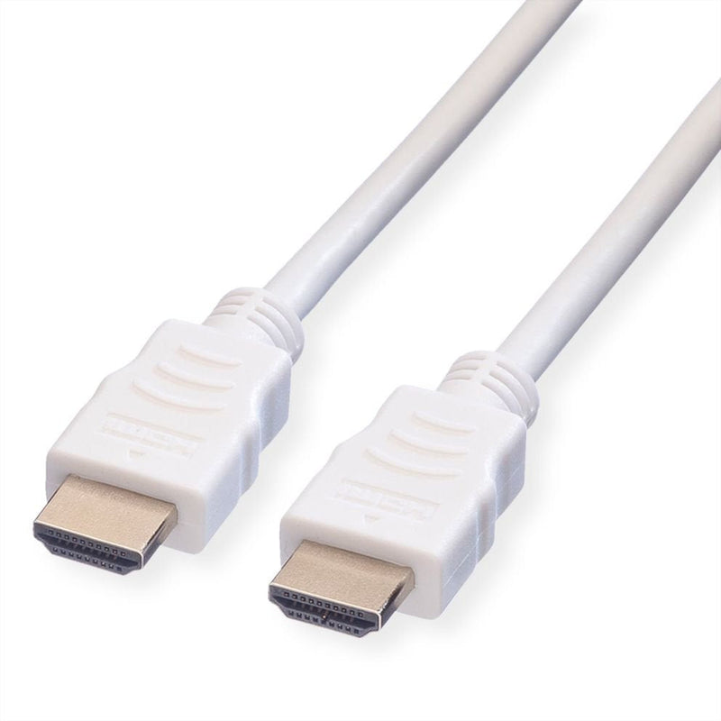 Value HDMI High Speed Cable With Ethernet, White 10M