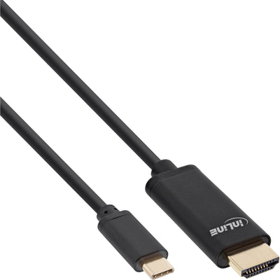 Inline Adapter USB , USB Type-c Male a HDMI Male (modo Alternativo Dp), 4K2K, Black 3M — image 1