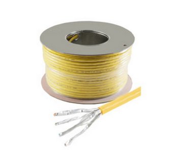 Helos Network Cable , CAT.7A, S / FTP, Pimf, Lszh, Yellow 100M