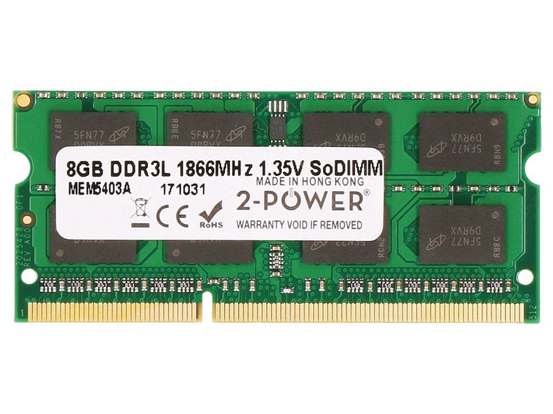 2-POWER Memory SODIMM 8GB PC3-14900 1866MHZ 1.35V SODIMM MEM5403A
